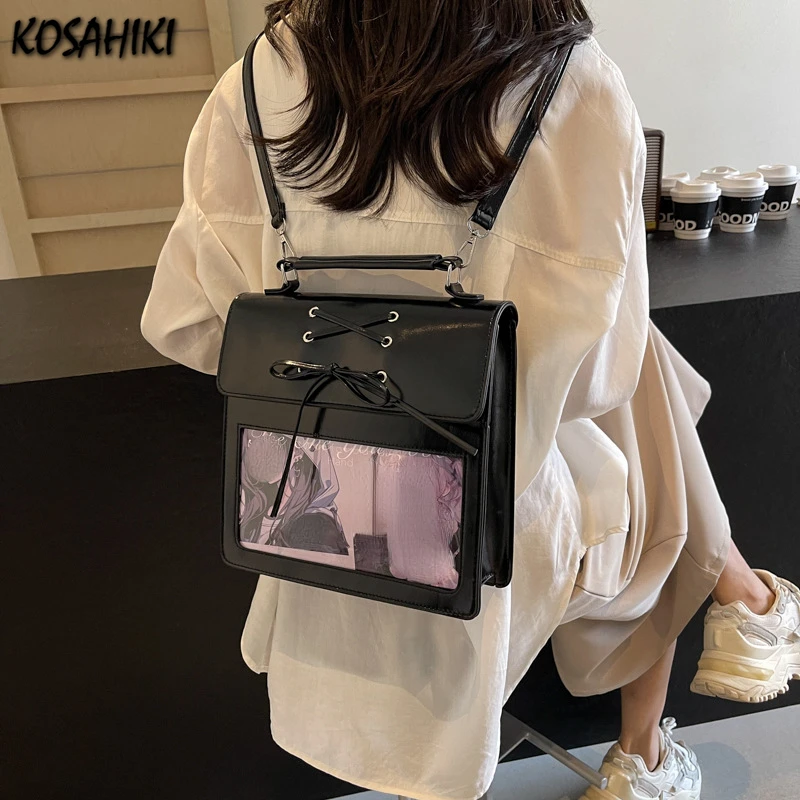 Ita Bags for Women Casual Fashion Schoolbags Girls Y2k Transparent Travel Shoulder Crossbody Bag Student All Match Ins Backpacks
Ita Bags for Women Casual Fashion Schoolbags Girls Y2k Transparent Travel Shoulder Crossbody Bag Student All Match Ins Backpacks