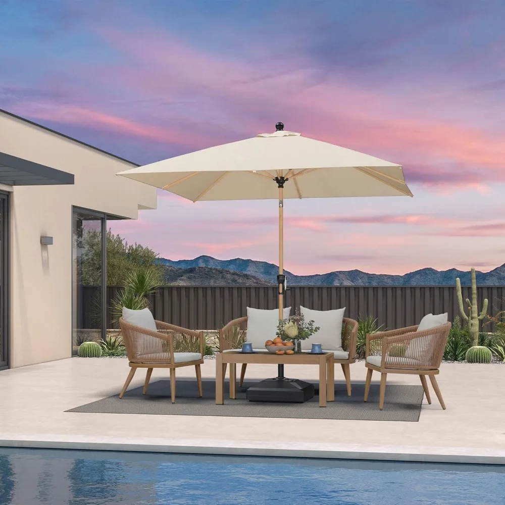 8' x 8' Square Outdoor Table Umbrella with Base Patio Umbrella Aluminum Market Umbrella with Push Button Tilt & Crank.
8' x 8' Square Outdoor Table Umbrella with Base Patio Umbrella Aluminum Market Umbrella with Push Button Tilt & Crank.