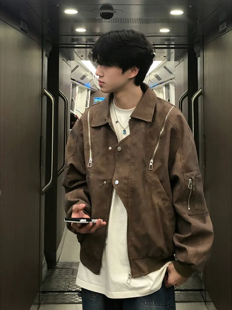 American Retro Biker Jaet Men's High-End Sle Double Zipper PU Leather Coat Spring Autumn New Model Casual Loose Fit
American Retro Biker Jaet Men's High-End Sle Double Zipper PU Leather Coat Spring Autumn New Model Casual Loose Fit