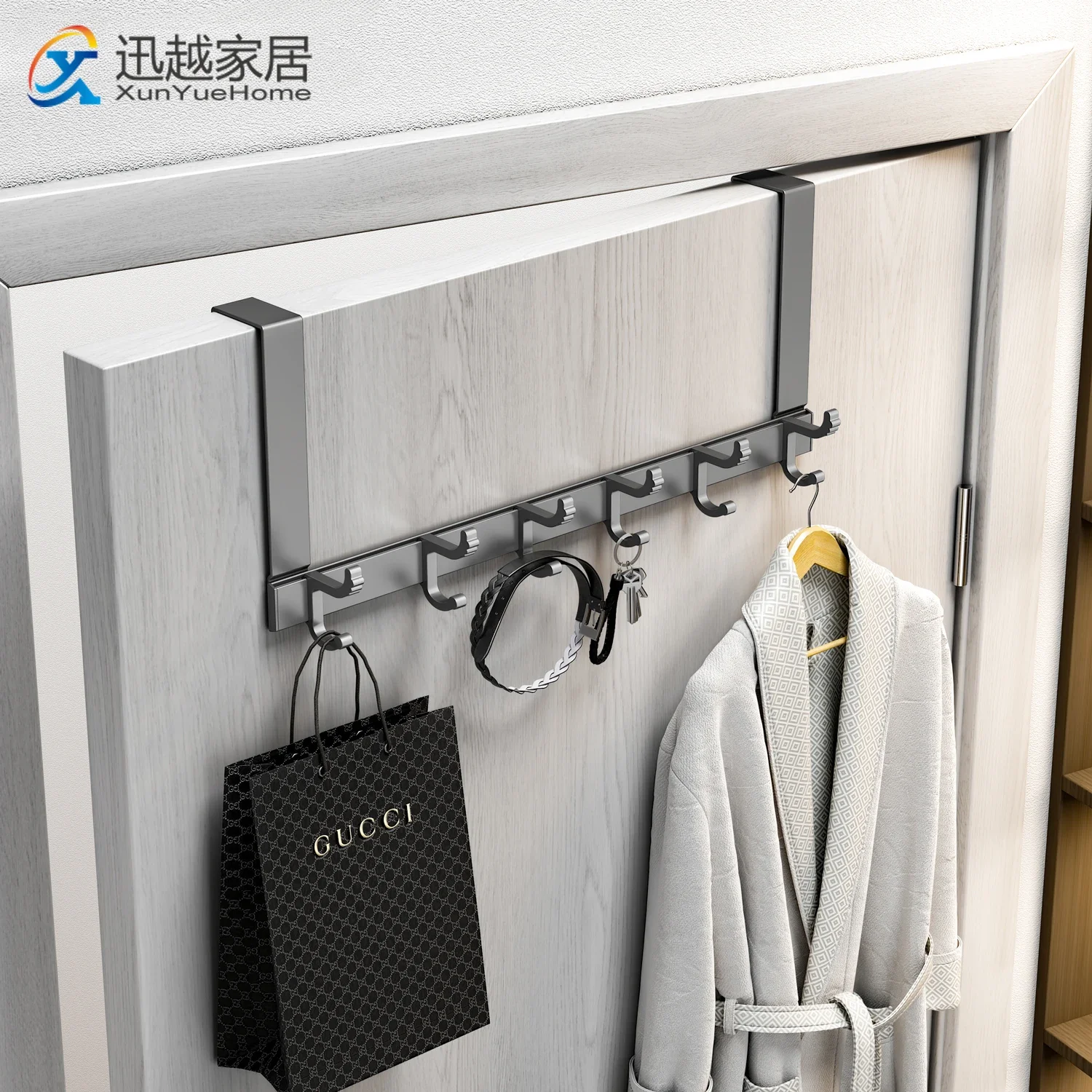Door Hooks Coat Hook Gun Gray Space Aluminum Wall Rack Living Room Key Bag Hanger Bathroom Hardware Cloth Stand Accessories
Door Hooks Coat Hook Gun Gray Space Aluminum Wall Rack Living Room Key Bag Hanger Bathroom Hardware Cloth Stand Accessories