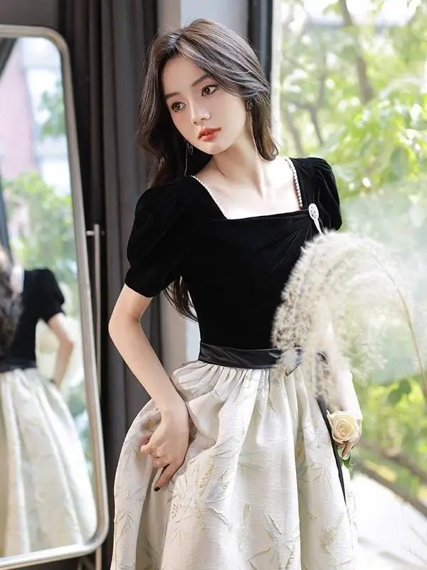 Ele Bla Evening Gown for Students Art Exam Host Banquet Annual Meeting Par Lightweight Luxury Faionable Sle
Ele Bla Evening Gown for Students Art Exam Host Banquet Annual Meeting Par Lightweight Luxury Faionable Sle