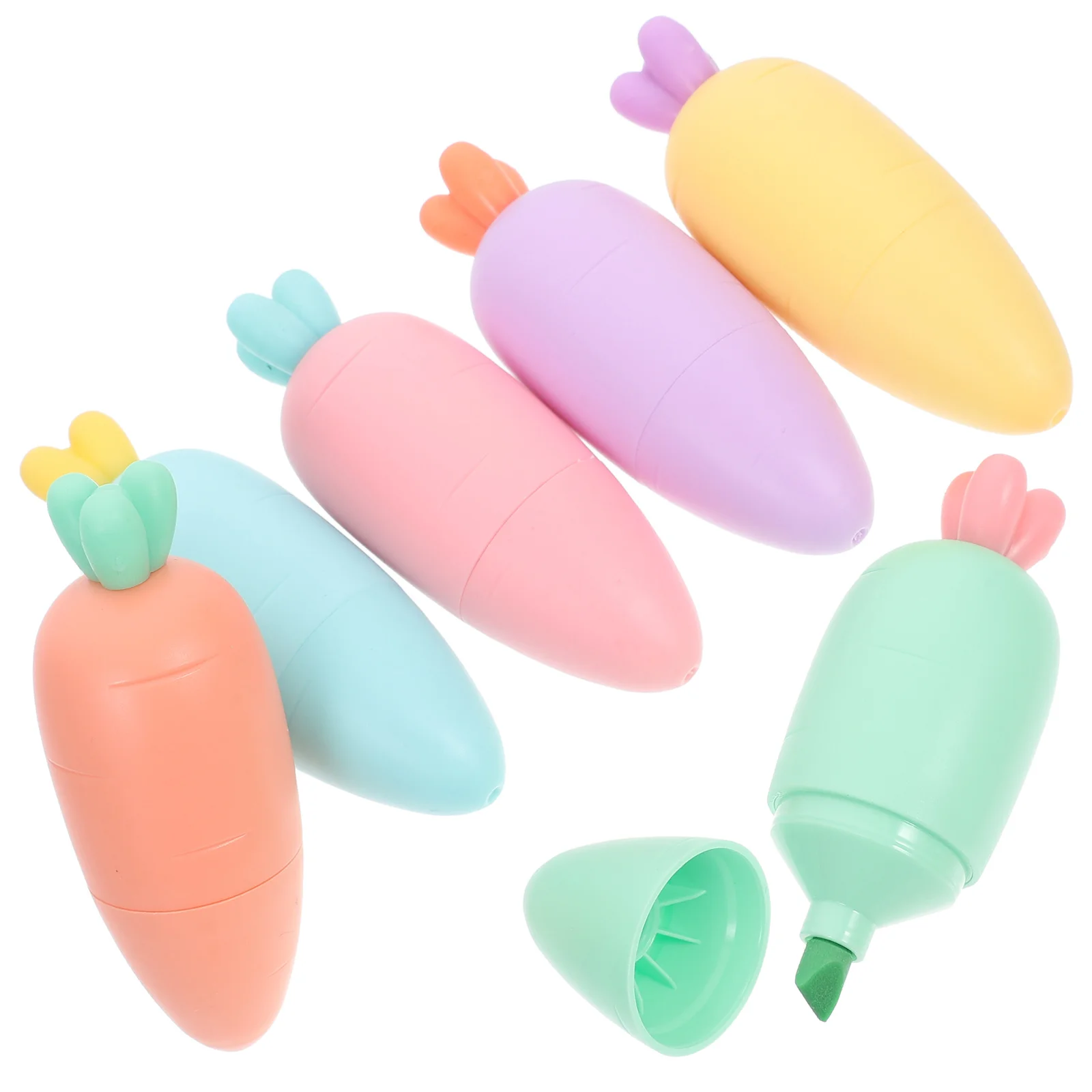 6Pcs Pastel Colors Carrot Shape Fluorescent Highlighters Quick Drying Mini Highlighters Classroom Must Haves Liquid Highlighter
6Pcs Pastel Colors Carrot Shape Fluorescent Highlighters Quick Drying Mini Highlighters Classroom Must Haves Liquid Highlighter