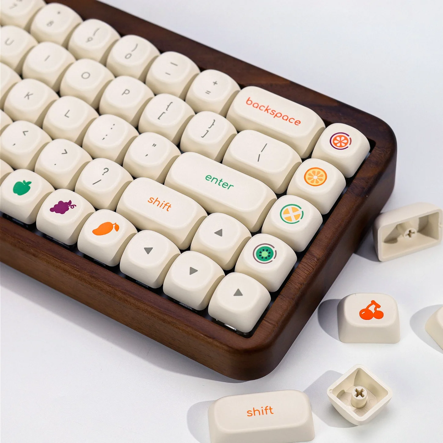Fruit Peach MOA Keycap Set PBT 130 Key Milk White Simple Keycap Suitable for 60/64/84/98/108 Mechanical Keyboard
Fruit Peach MOA Keycap Set PBT 130 Key Milk White Simple Keycap Suitable for 60/64/84/98/108 Mechanical Keyboard