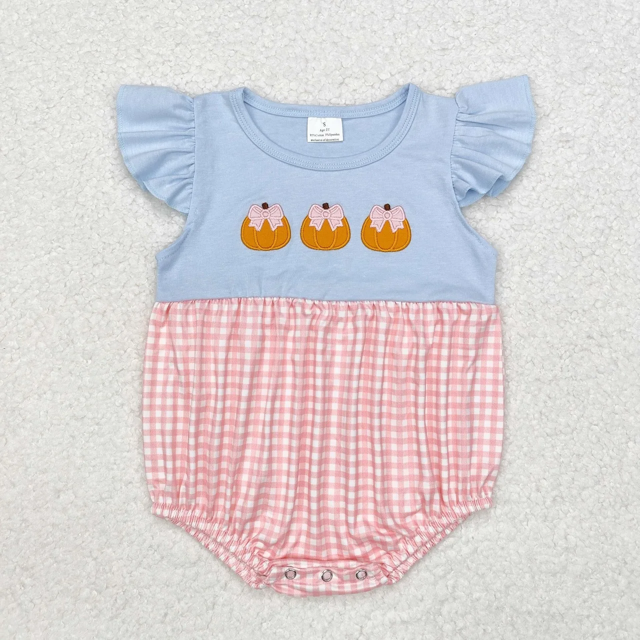Wholesale Baby Girl Short Sleeves Pumpkin Plaid Jumpsuit Kids Toddler Bubble One-piece Summer Newborn Embroidery Romper Clothing
Wholesale Baby Girl Short Sleeves Pumpkin Plaid Jumpsuit Kids Toddler Bubble One-piece Summer Newborn Embroidery Romper Clothing