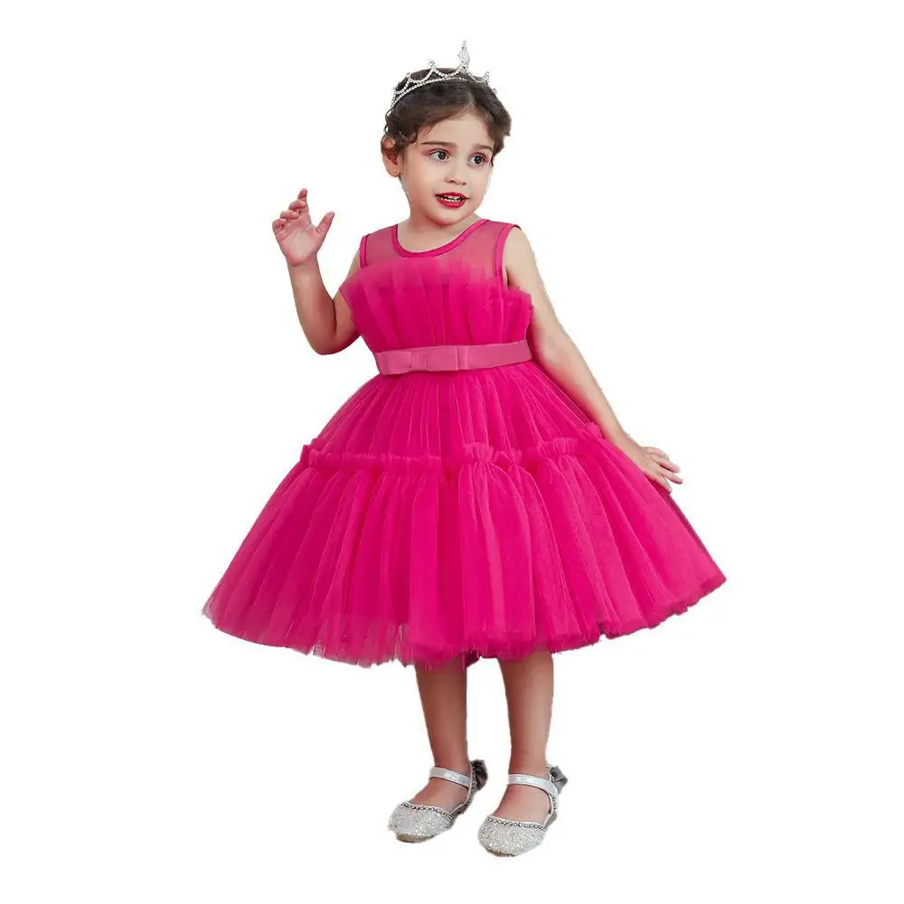 Dress For Elegant Summer Party Dress for Kids Girl Sleeveless Round Collar Solid Color Mesh Tutu Ball Gown Princess Dress
Dress For Elegant Summer Party Dress for Kids Girl Sleeveless Round Collar Solid Color Mesh Tutu Ball Gown Princess Dress