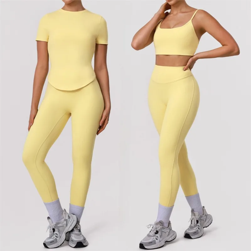 New Women's Yoga Set High Waist Hip Lift Running Leggings Suit Sports Fitness T-shirt Yoga Suit Gather Bra Set
New Women's Yoga Set High Waist Hip Lift Running Leggings Suit Sports Fitness T-shirt Yoga Suit Gather Bra Set