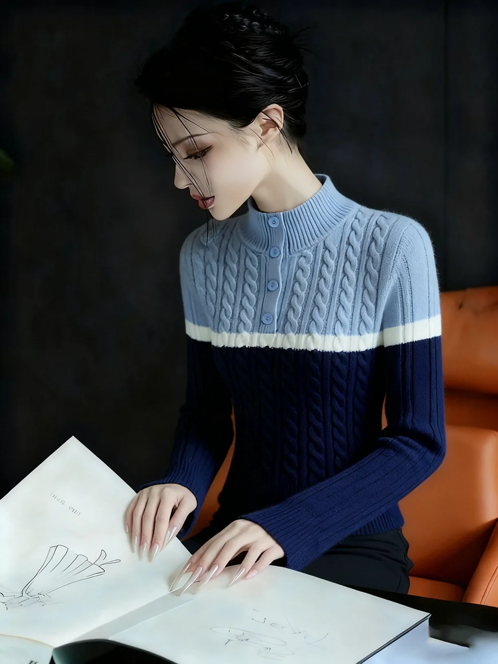 Stunning Unique Korean Sle Color Blo Knitted Sweater ort Winter Inner Wear Top Ele Luxury Faionable Fem Knitwear
Stunning Unique Korean Sle Color Blo Knitted Sweater ort Winter Inner Wear Top Ele Luxury Faionable Fem Knitwear