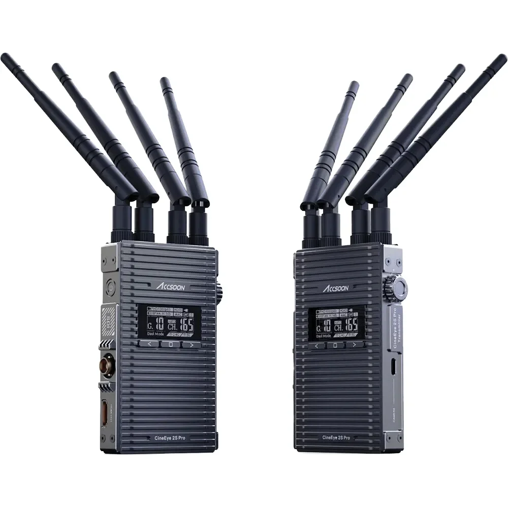 ACCSOON CineEye 2S Pro 2.4Ghz 5Ghz Dual Channel Wireless Video Transmission System SDI 1080P 350m for
ACCSOON CineEye 2S Pro 2.4Ghz 5Ghz Dual Channel Wireless Video Transmission System SDI 1080P 350m for
