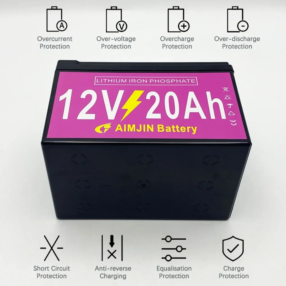 12V 20Ah Lithium Battery LiFePO4 DeepCycle Rechargeable Battery With 20A BMS For Solar Wind Power Marine Fish Finder Ride-on Toy
12V 20Ah Lithium Battery LiFePO4 DeepCycle Rechargeable Battery With 20A BMS For Solar Wind Power Marine Fish Finder Ride-on Toy