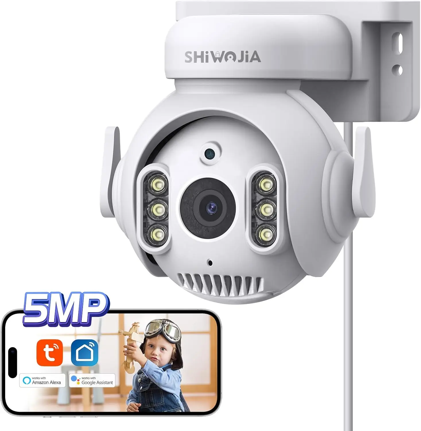 SHIWOJIA Tuya Smart Life WiFi Outdoor Camera 5MP Motion Detection Two Way Audio Color Night Vision Works with Alexa IP65
SHIWOJIA Tuya Smart Life WiFi Outdoor Camera 5MP Motion Detection Two Way Audio Color Night Vision Works with Alexa IP65