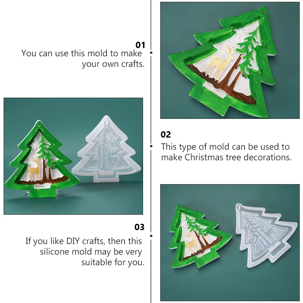 Christmas Silicone Mold for DIY Crafts High Flexibility Transparent Crystal Epoxy Mold Xmas Tree Decoration Handmade Accessories
Christmas Silicone Mold for DIY Crafts High Flexibility Transparent Crystal Epoxy Mold Xmas Tree Decoration Handmade Accessories