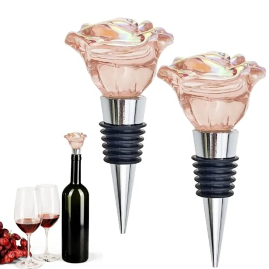 2 PACK Rose Wine Stopper, Bottle Stopper Wine Saver, Reusable Wine Corks For Beverage, Wine Preserver Wine Saver Keep Wine Fres
2 PACK Rose Wine Stopper, Bottle Stopper Wine Saver, Reusable Wine Corks For Beverage, Wine Preserver Wine Saver Keep Wine Fres
