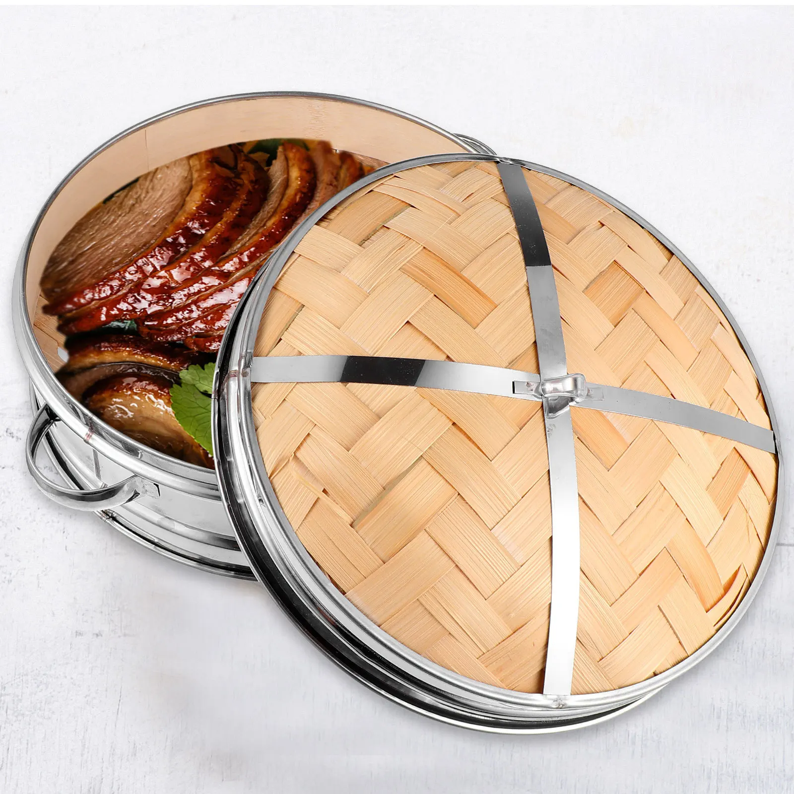 1 set 1 Set Of Double-Ear Bamboo Steamer Lid Premium Kitchen Supplies For Dumplings Buns Dim Sum Rice Steam Basket Chinese Food
1 set 1 Set Of Double-Ear Bamboo Steamer Lid Premium Kitchen Supplies For Dumplings Buns Dim Sum Rice Steam Basket Chinese Food