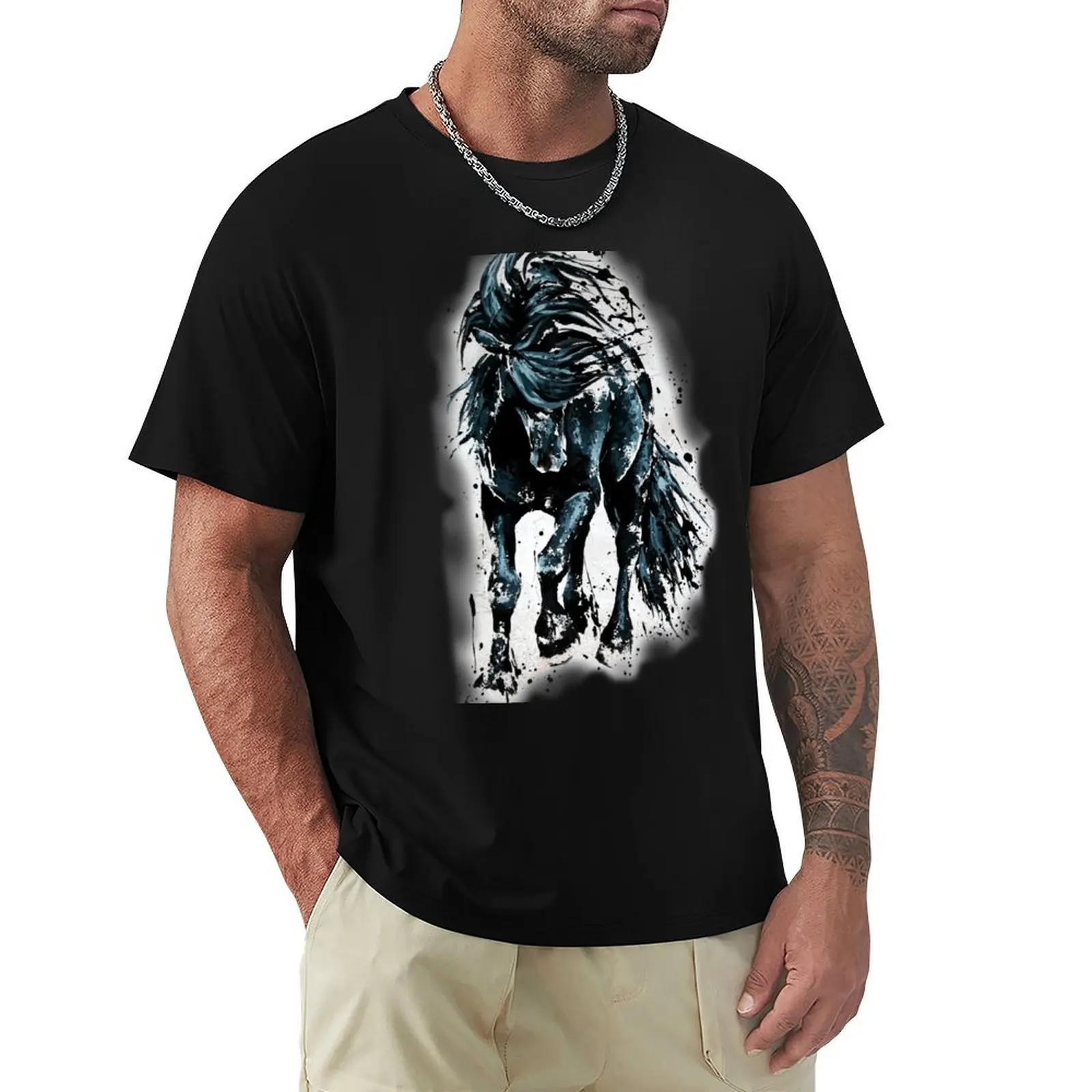 Black Pearl Horse Painting T-Shirt funny costumes luxury designer boys whites plain white t shirts men
Black Pearl Horse Painting T-Shirt funny costumes luxury designer boys whites plain white t shirts men