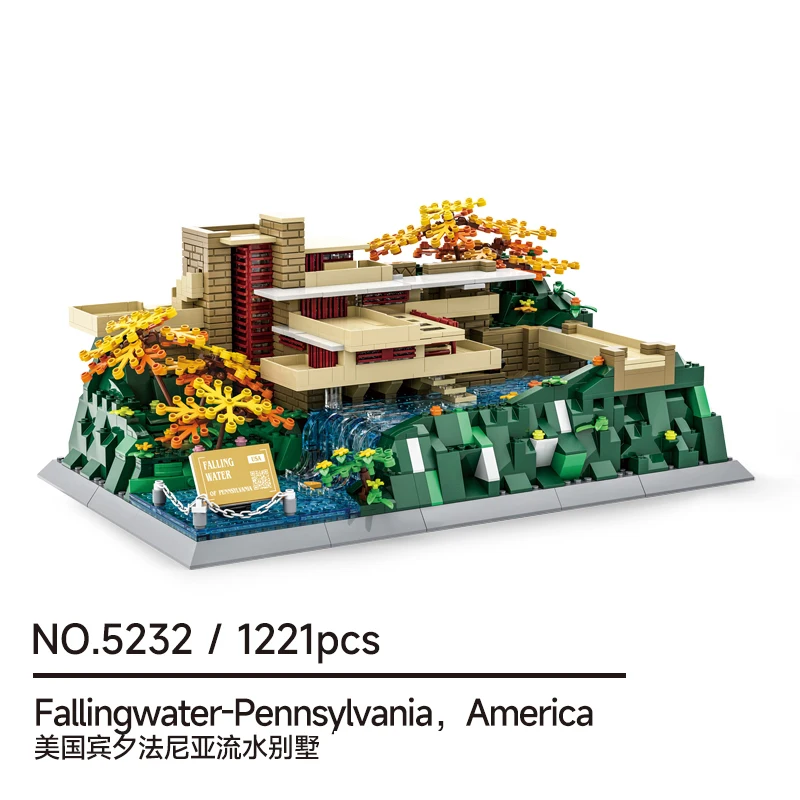 MOC Fallingwater House, 1221 Pcs Challenging DIY Model for Home Decor & Architecture Lovers
MOC Fallingwater House, 1221 Pcs Challenging DIY Model for Home Decor & Architecture Lovers