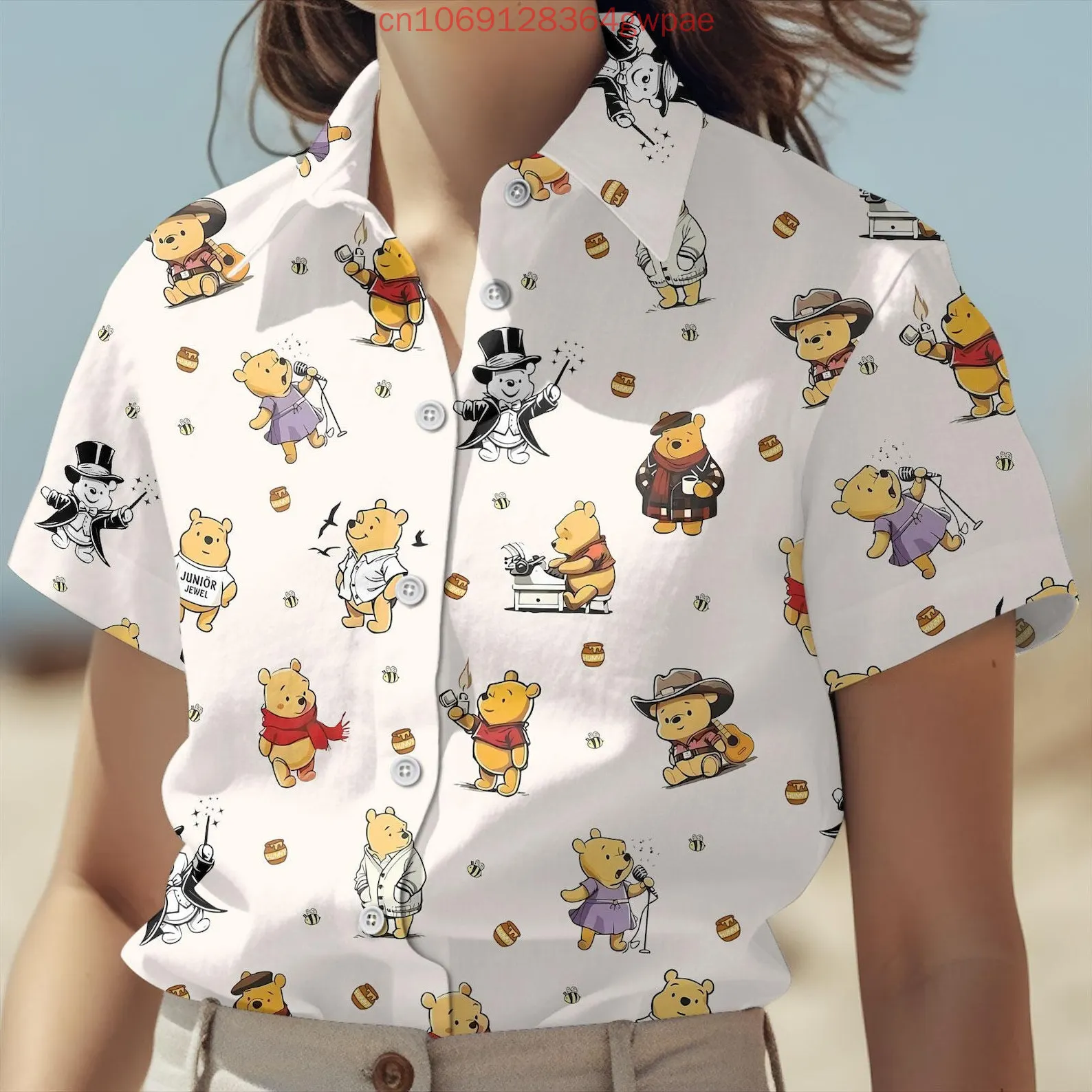Disney Tropica Winnie the Pooh Hawaiian Shirt Womens Short Sleeve Button Shirt Summer Casual Beach Vacation Sun Protection Shirt
Disney Tropica Winnie the Pooh Hawaiian Shirt Womens Short Sleeve Button Shirt Summer Casual Beach Vacation Sun Protection Shirt