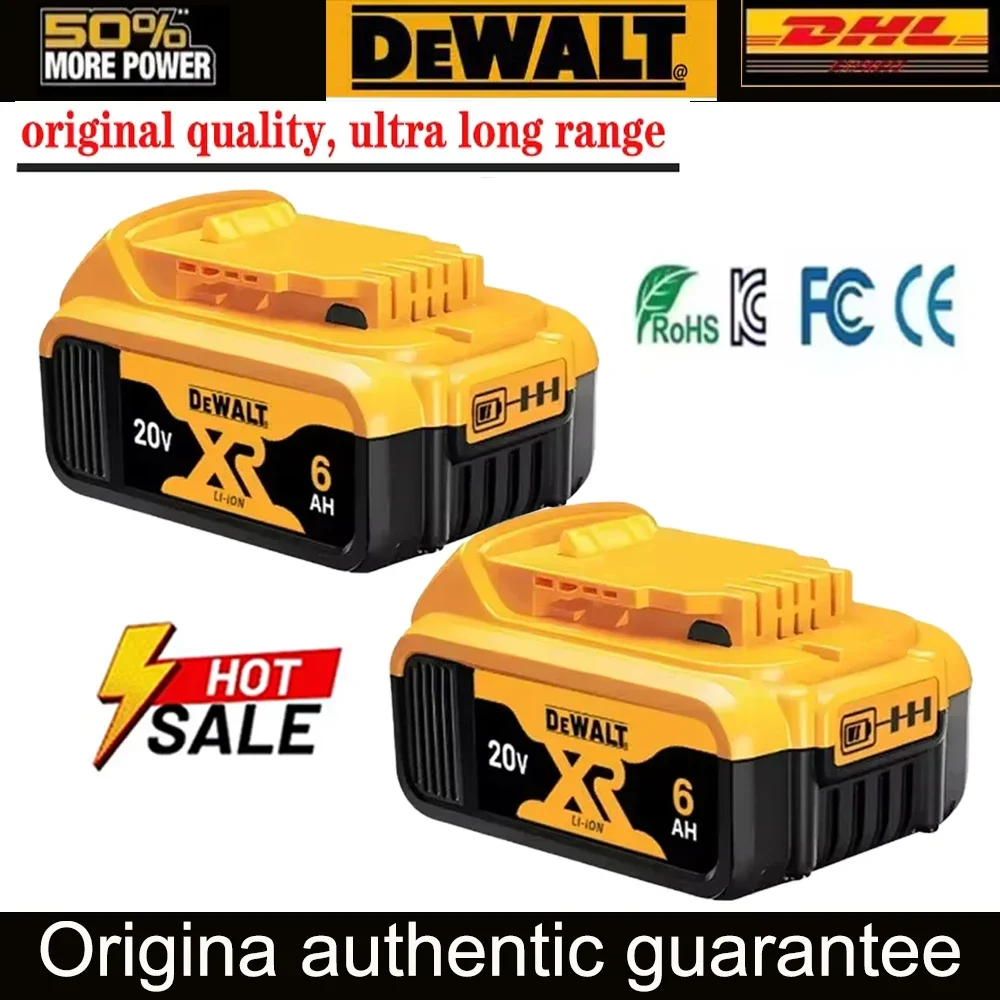 100% Original DEWALT Battery 20V 2.0-6.0AH, Rechargeable lithium-ion battery, DCB115, DCB118, DEWALT Tool Battery+Charger
100% Original DEWALT Battery 20V 2.0-6.0AH, Rechargeable lithium-ion battery, DCB115, DCB118, DEWALT Tool Battery+Charger