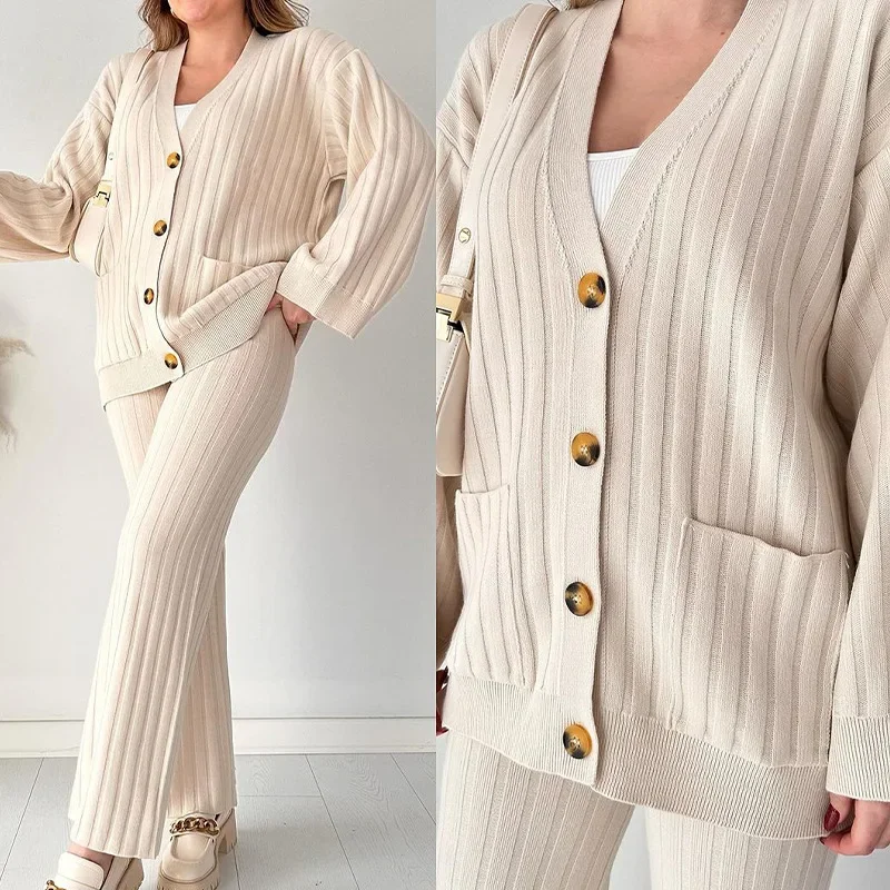 2 Piece Sets Womens Outfits Streetwear 2024 Autumn New Fashion Solid Color Loose Knitted Top and Versatile Pants Suit for Female
2 Piece Sets Womens Outfits Streetwear 2024 Autumn New Fashion Solid Color Loose Knitted Top and Versatile Pants Suit for Female