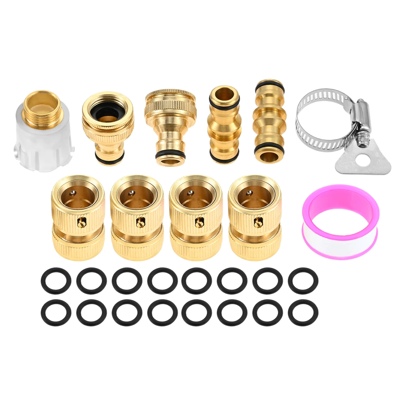 9pcs/set Brass Garden Hose Outdoor Tap Quick Connectors 1/2" 20mm to 3/4" 25mm Pipe End Double Male Adapters No-leak Seal Tape
9pcs/set Brass Garden Hose Outdoor Tap Quick Connectors 1/2" 20mm to 3/4" 25mm Pipe End Double Male Adapters No-leak Seal Tape