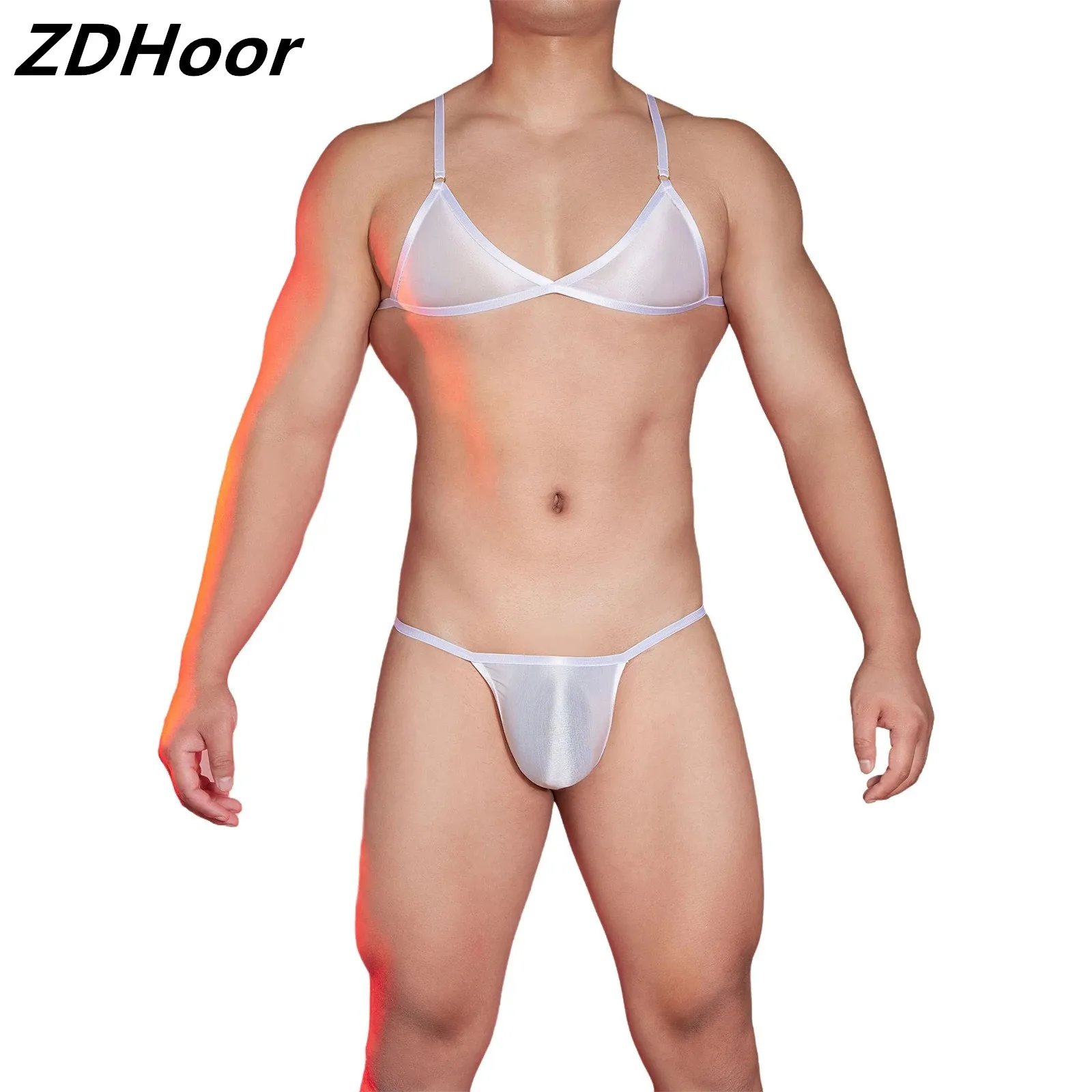 Sissy Lingerie Set for Mens Bikini Spaghetti Straps Pad-free Bra Top And Bulge Pouch Briefs Stretchy Underwear Suit
Sissy Lingerie Set for Mens Bikini Spaghetti Straps Pad-free Bra Top And Bulge Pouch Briefs Stretchy Underwear Suit