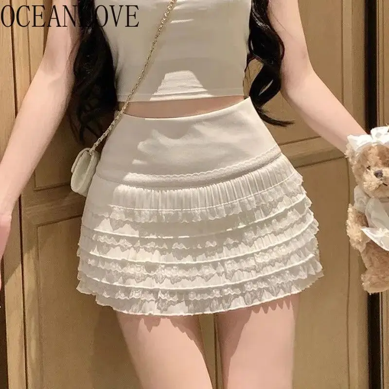 OCEANLOVE Ruffles Skirts Women Solid A-line Spring Summer Sweet Faldas Mujer Korean Fashion Vintage Sexy Mini Skirt
OCEANLOVE Ruffles Skirts Women Solid A-line Spring Summer Sweet Faldas Mujer Korean Fashion Vintage Sexy Mini Skirt