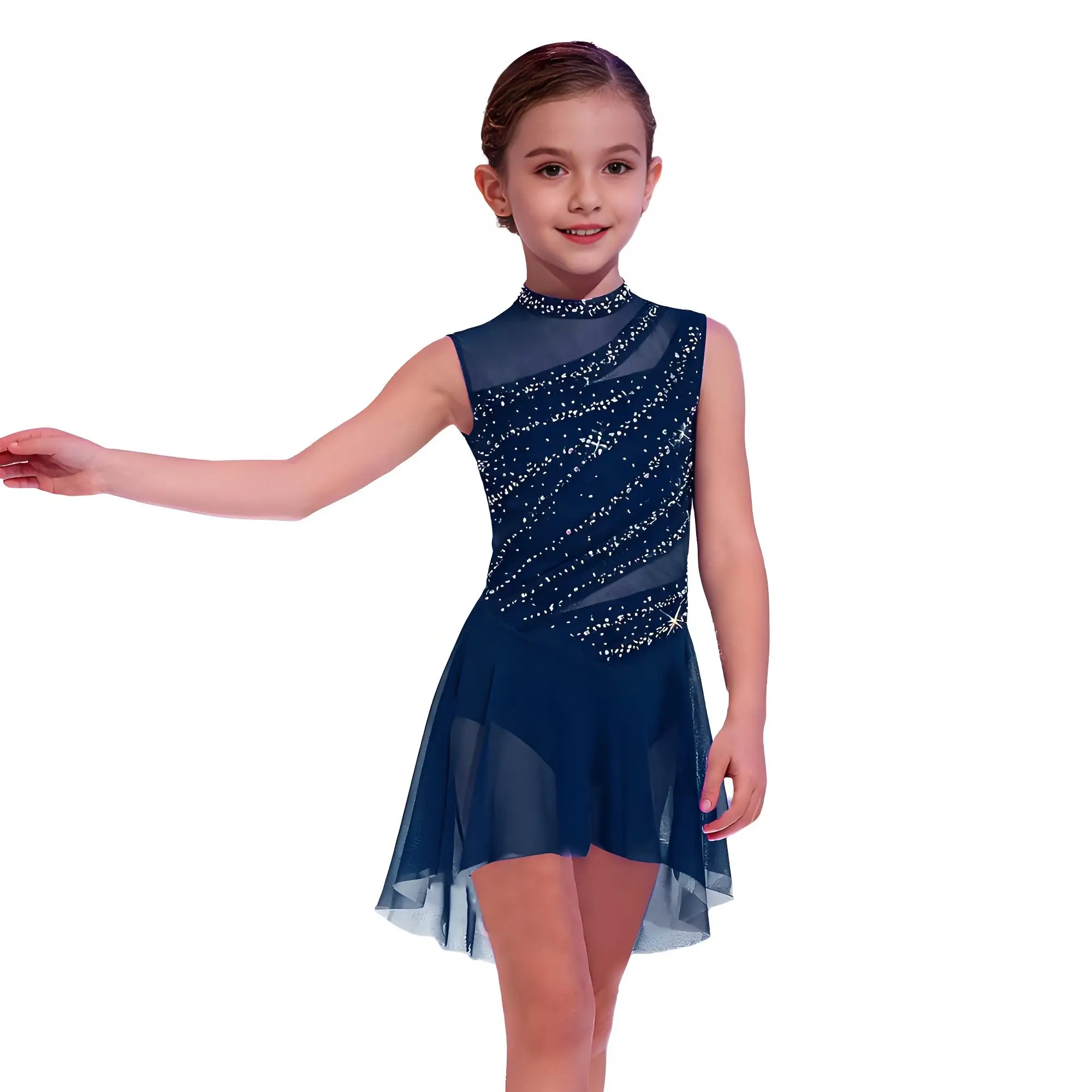 Kids Girls Ballet Gymnastics Artistic Skating Modern Lyrical Dance Leotards Dress Rhinestones Overlay Skirted Leotard Bodysuit
Kids Girls Ballet Gymnastics Artistic Skating Modern Lyrical Dance Leotards Dress Rhinestones Overlay Skirted Leotard Bodysuit