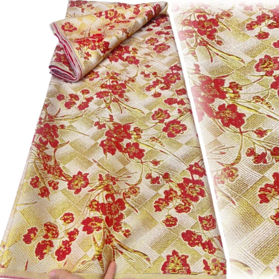 African Brocade Fabric Jacquard Lace Cloth Nigerian Damask Floral Material Patchwork Dentelle Africaine for Sewing Dress 3114
African Brocade Fabric Jacquard Lace Cloth Nigerian Damask Floral Material Patchwork Dentelle Africaine for Sewing Dress 3114
