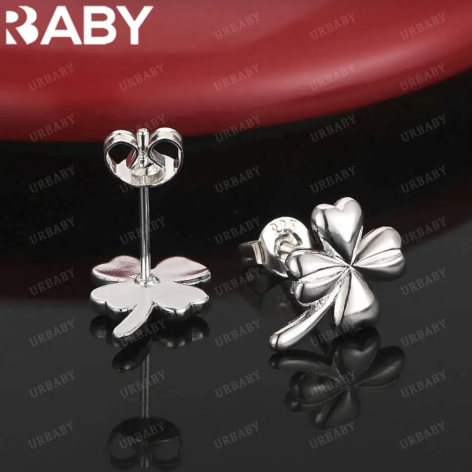 URBABY 925 Sterling Silver Four-leaf Clover Earrings Stud Earrings For Women Anniversary Gift Popular Fashion Romantic Jewelry
URBABY 925 Sterling Silver Four-leaf Clover Earrings Stud Earrings For Women Anniversary Gift Popular Fashion Romantic Jewelry