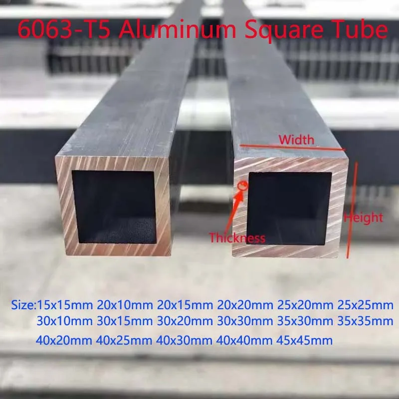 2Pcs Length 500mm 6063-T5 Aluminum Square Tube Rectangular Aluminum Tube /Pipe Thickness1mm 1.5mm 2mm 2.5mm 3mm 4mm 5mm
2Pcs Length 500mm 6063-T5 Aluminum Square Tube Rectangular Aluminum Tube /Pipe Thickness1mm 1.5mm 2mm 2.5mm 3mm 4mm 5mm