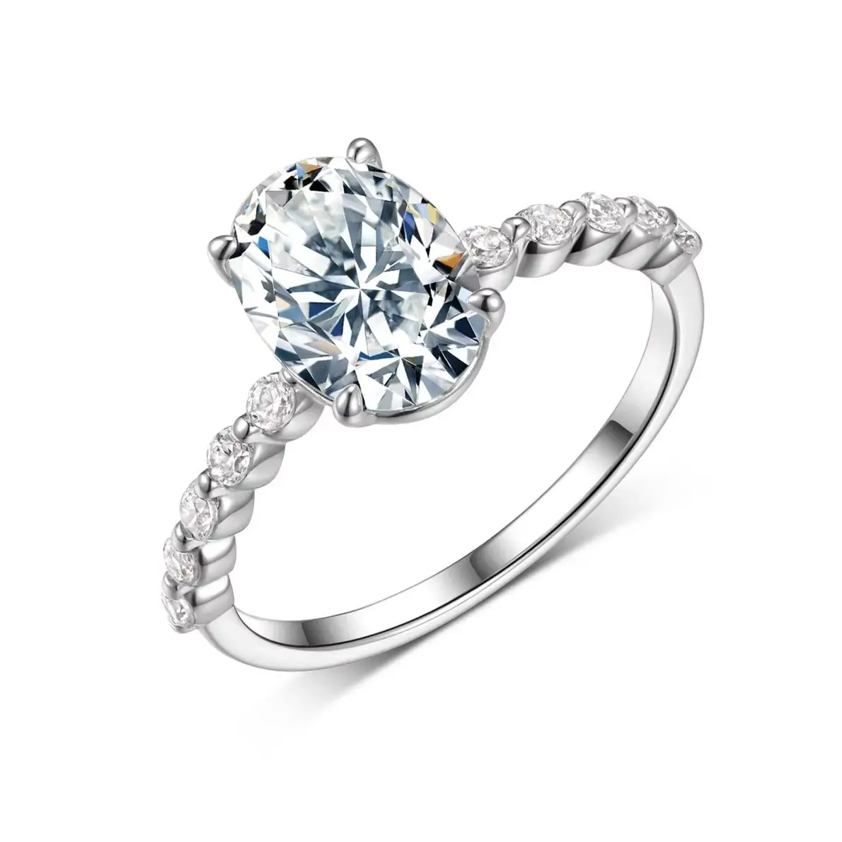Exquisite Women's Ring S925 Silver Plated 18K White Gold Egg-shaped 2.5ct/10*7mm Moissanite
Exquisite Women's Ring S925 Silver Plated 18K White Gold Egg-shaped 2.5ct/10*7mm Moissanite