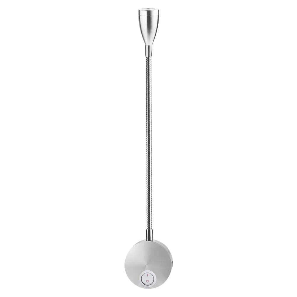 Rotatable LED Wall Lamp Silver 360 Degree Adjustable Gooseneck Bedside Reading Light Warm White Bedroom Sconce
Rotatable LED Wall Lamp Silver 360 Degree Adjustable Gooseneck Bedside Reading Light Warm White Bedroom Sconce