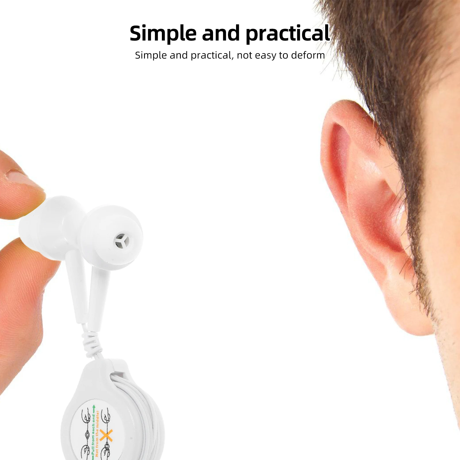 Retractable Earphone Stereo Wired Earphones 3.5mm Socket for MP3 Smart Devices Mini In Ear Headsets White Easy Storage Portable
Retractable Earphone Stereo Wired Earphones 3.5mm Socket for MP3 Smart Devices Mini In Ear Headsets White Easy Storage Portable