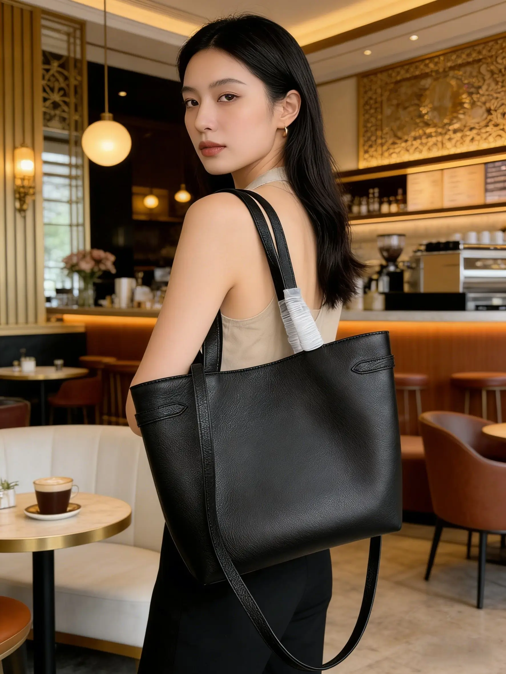 High-End Leather Hand-Held Tote Bag Large Capacity Elegant Versatile Market Basket Crossbody Bag for Women Design bag
High-End Leather Hand-Held Tote Bag Large Capacity Elegant Versatile Market Basket Crossbody Bag for Women Design bag