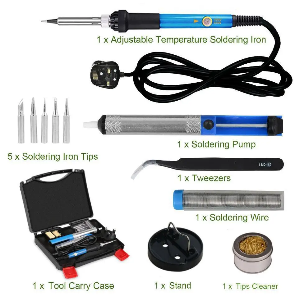60W electric soldering iron suit Temperature-regulated soldering iron welding Luotie 12-piece kit
60W electric soldering iron suit Temperature-regulated soldering iron welding Luotie 12-piece kit