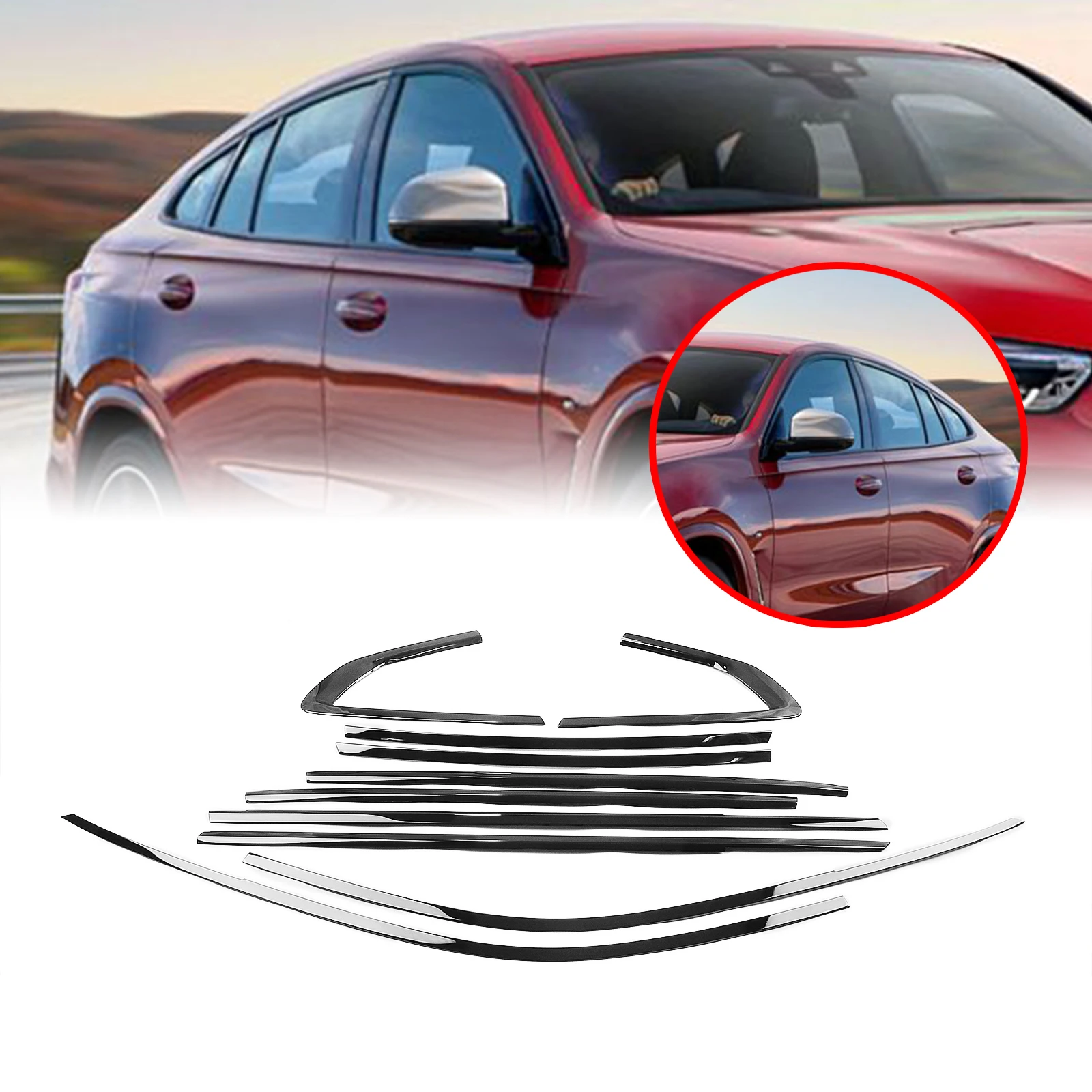 Car Gloss Black Exterior Window Decoration Strip Molding Trim Seal Weatherstrip Protector Styling Cover For 2019-2025 BMW X6 G06
Car Gloss Black Exterior Window Decoration Strip Molding Trim Seal Weatherstrip Protector Styling Cover For 2019-2025 BMW X6 G06