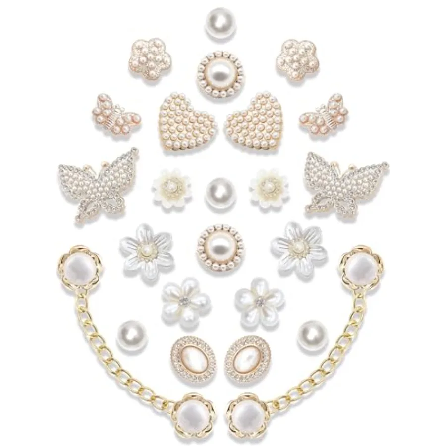 24pcs Plastic Bling Shoe Charms Set,Butterfly, Flower and Chain Decorations for Clogs and Sandals Cute Accessories for Women an
24pcs Plastic Bling Shoe Charms Set,Butterfly, Flower and Chain Decorations for Clogs and Sandals Cute Accessories for Women an