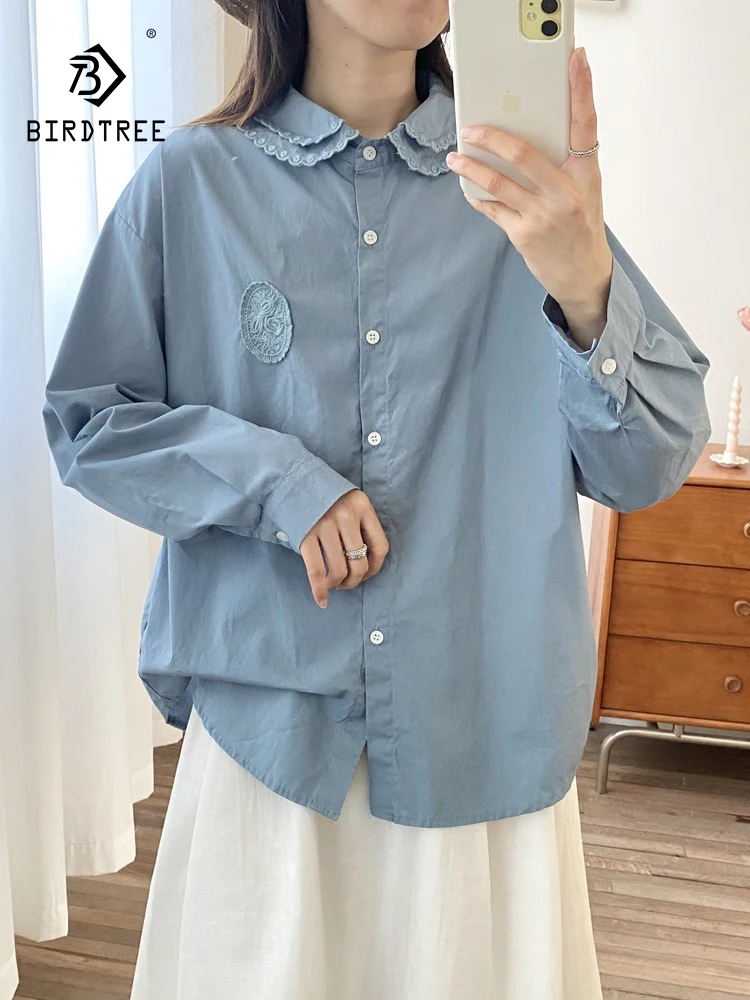 Новинка 2026, весенняя хлопковая рубашка с длинными рукавами, женская рубашка с отложным воротником и вышивкой, шикарная свободная блузка в консервативном стиле Mori Girl T5D918CC
Новинка 2026, весенняя хлопковая рубашка с длинными рукавами, женская рубашка с отложным воротником и вышивкой, шикарная свободная блузка в консервативном стиле Mori Girl T5D918CC