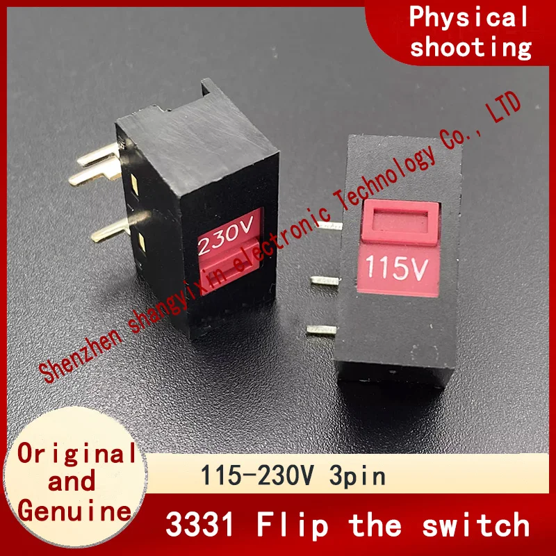 Оригинальный тумблер 3331, напряжение питания, 115 В, преобразование 230 В, 3-контактный, 2-ступенчатый, с защелкой 
Оригинальный тумблер 3331, напряжение питания, 115 В, преобразование 230 В, 3-контактный, 2-ступенчатый, с защелкой