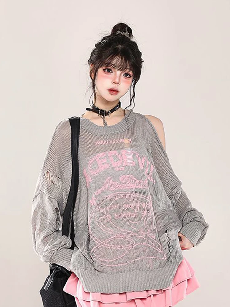 Jmprs Hollow Out Women Y2K Sweaters Streetwear Loose Long Sleeve Hole Knitted Pullover Vintage O Neck American Fall Letter Tops
Jmprs Hollow Out Women Y2K Sweaters Streetwear Loose Long Sleeve Hole Knitted Pullover Vintage O Neck American Fall Letter Tops