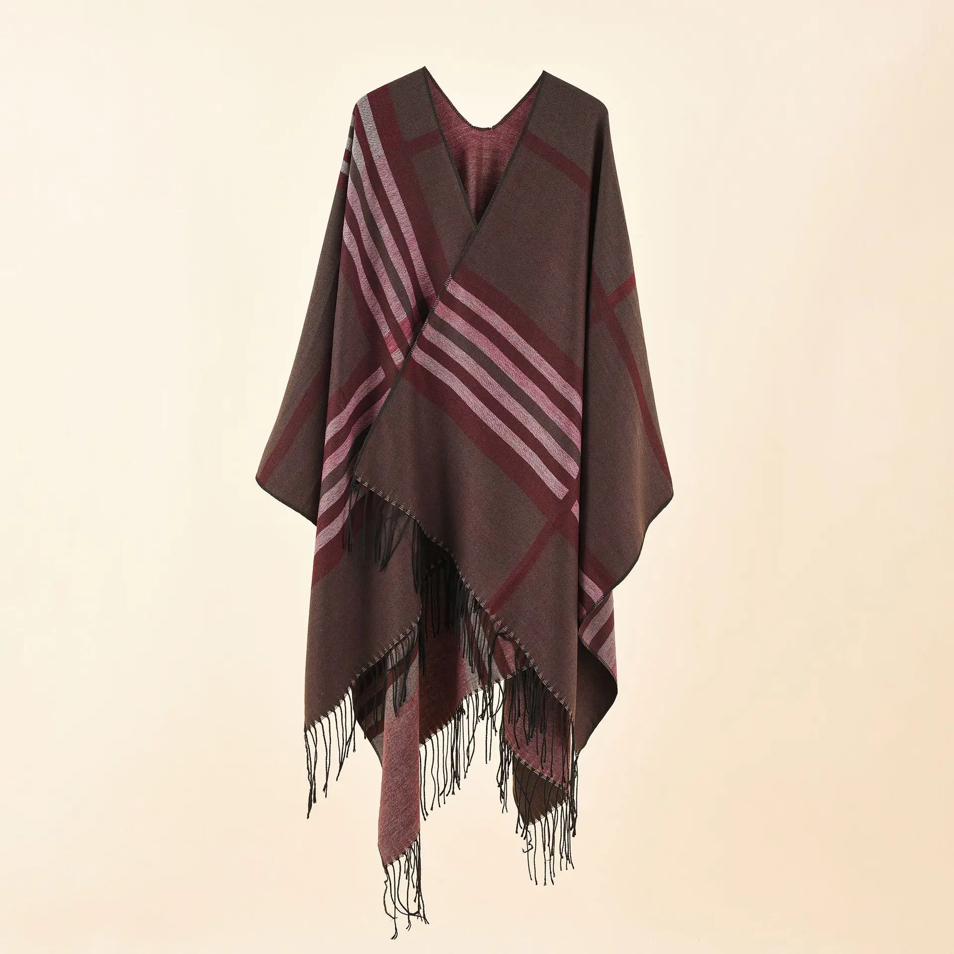 2024 Autumn Winter New Large Plaid Stripe Pattern Imitation Cashmere Warm Casual Women Shawl Tassels Poncho Capes Coat Coffee
2024 Autumn Winter New Large Plaid Stripe Pattern Imitation Cashmere Warm Casual Women Shawl Tassels Poncho Capes Coat Coffee
