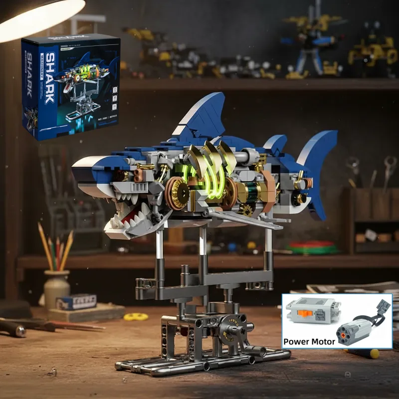 2026 Technical Mechanical Shark Building Blocks Animal With Lights Model MOC Assemble Toy Bricks For Kid Adult Birthday Gifts
2026 Technical Mechanical Shark Building Blocks Animal With Lights Model MOC Assemble Toy Bricks For Kid Adult Birthday Gifts