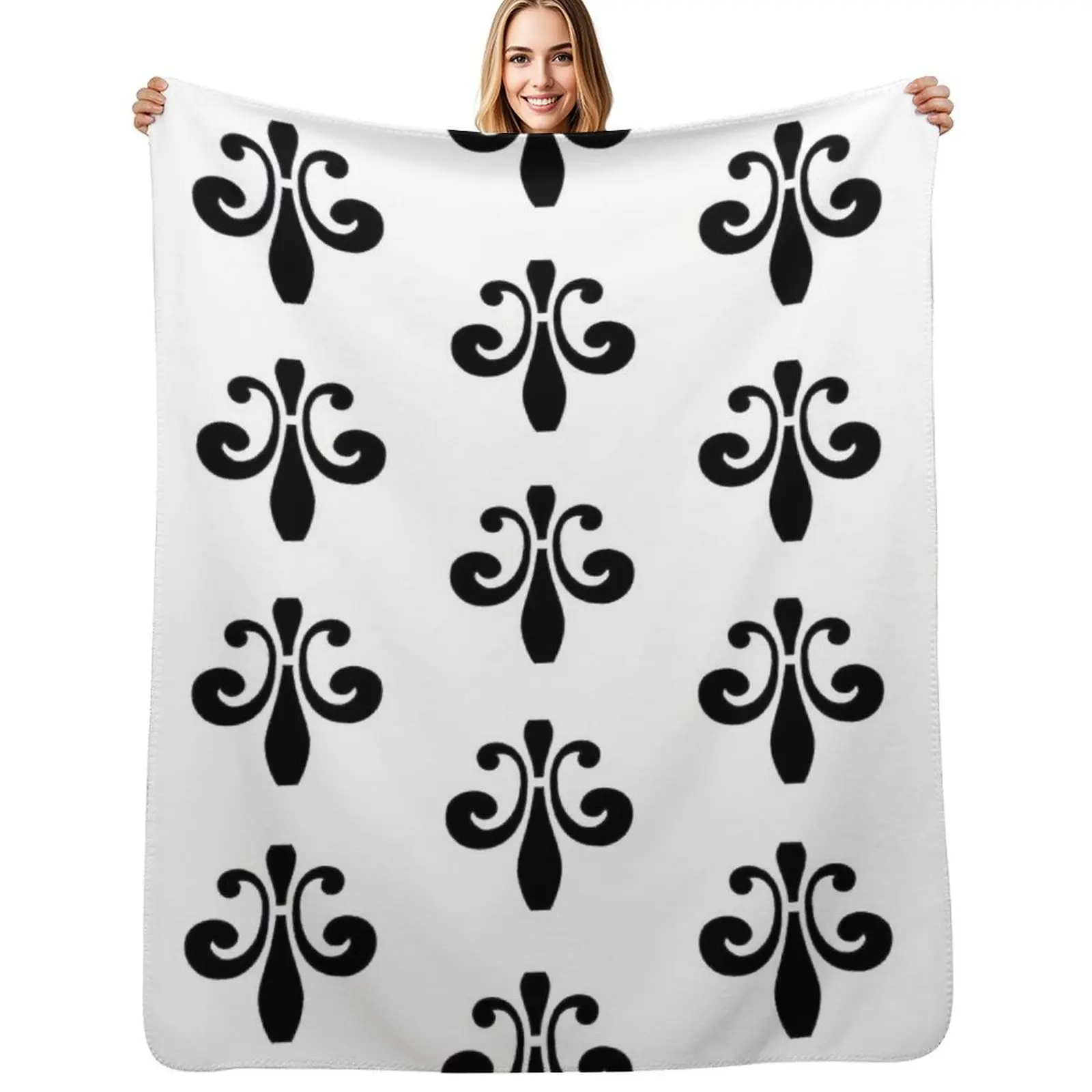 Fleur-de-lis Basic Black & White Pattern Throw Blanket Summer Cool Breathable Blanket for Sleeping
Fleur-de-lis Basic Black & White Pattern Throw Blanket Summer Cool Breathable Blanket for Sleeping