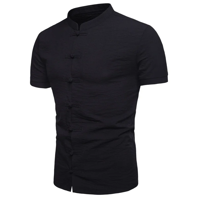 Summer Chinese Style Stand-Up Collar Shirt Retro Button Solid Color Short Sleeve Casual Men's Shirt
Summer Chinese Style Stand-Up Collar Shirt Retro Button Solid Color Short Sleeve Casual Men's Shirt
