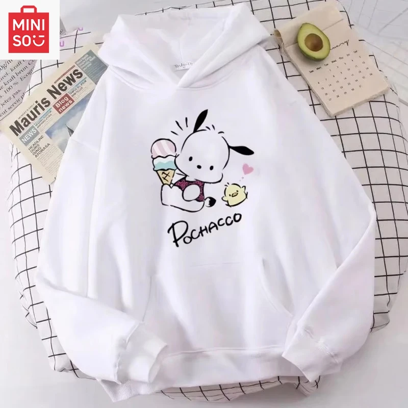 MINISO 2025 новый пудинг с принтом собаки, удобный пуловер, толстовка с капюшоном, осенняя модная толстовка в уличном стиле, женский тренд
MINISO 2025 новый пудинг с принтом собаки, удобный пуловер, толстовка с капюшоном, осенняя модная толстовка в уличном стиле, женский тренд