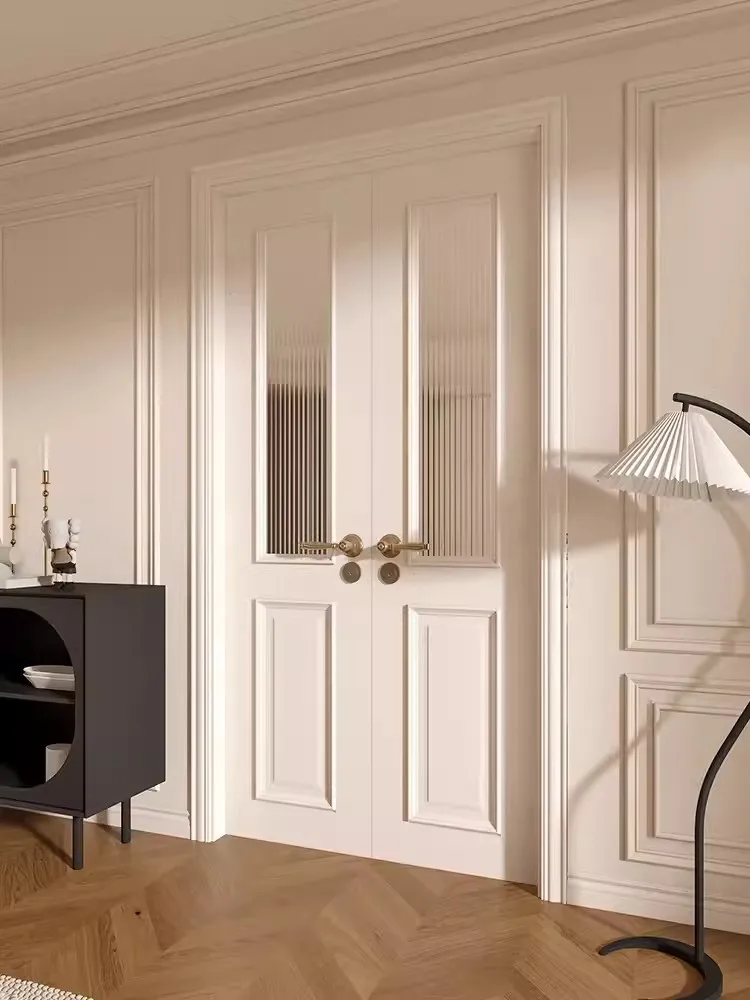 Custom French solid wood painted bedroom door with white louver interior door
Custom French solid wood painted bedroom door with white louver interior door