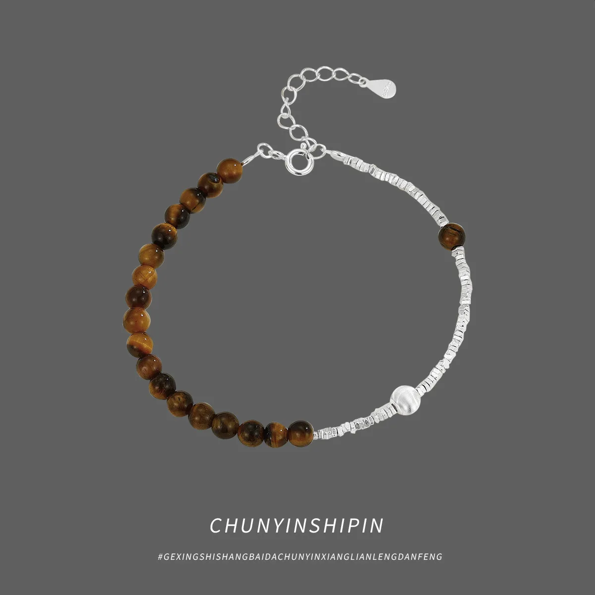 S925 Sterling Silver Bracelet with Tiger Eye Stone, Unique Charm Jewelry for Women
S925 Sterling Silver Bracelet with Tiger Eye Stone, Unique Charm Jewelry for Women