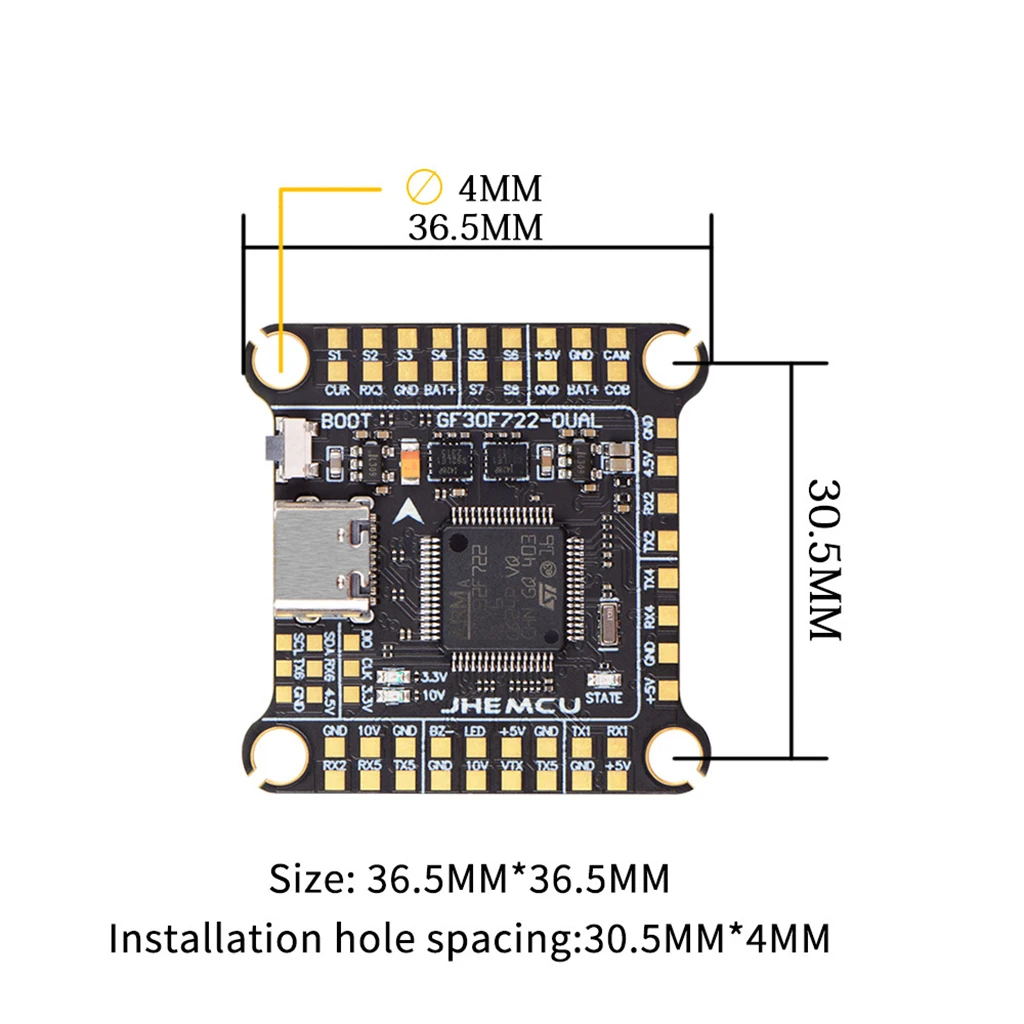 JHEMCU GF30F722-Dual F722 Контроллер полета двойной BEC двойной гироскоп высокой четкости 3-6S Lipo для радиоуправляемого FPV дрона квадрокоптера
JHEMCU GF30F722-Dual F722 Контроллер полета двойной BEC двойной гироскоп высокой четкости 3-6S Lipo для радиоуправляемого FPV дрона квадрокоптера