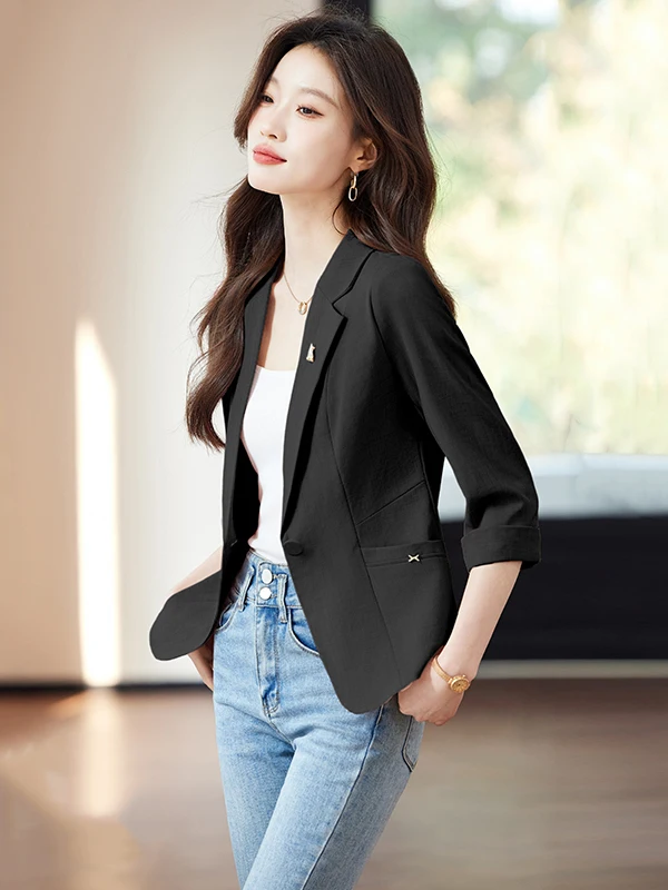 Pink Short Casual Style Women's Suit Jacket 2025 Summer New Arrival Commute Style Slim Fit Polyester Fabric Seven Sleeve
Pink Short Casual Style Women's Suit Jacket 2025 Summer New Arrival Commute Style Slim Fit Polyester Fabric Seven Sleeve