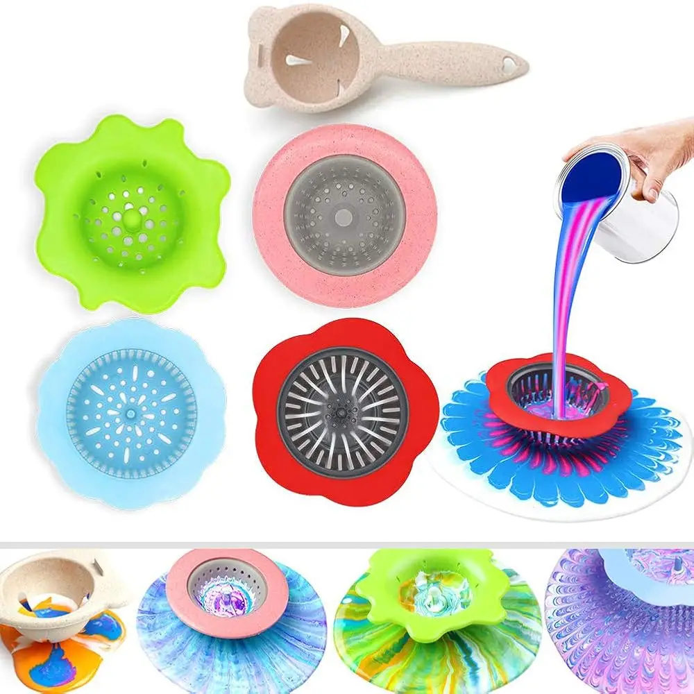 Acrylic Pouring Strainers, 5 Pcs Flow Painting Tools Christmas Diy Kits Drawing Sets Flower Strainers Plastic Silicone Drain
Acrylic Pouring Strainers, 5 Pcs Flow Painting Tools Christmas Diy Kits Drawing Sets Flower Strainers Plastic Silicone Drain