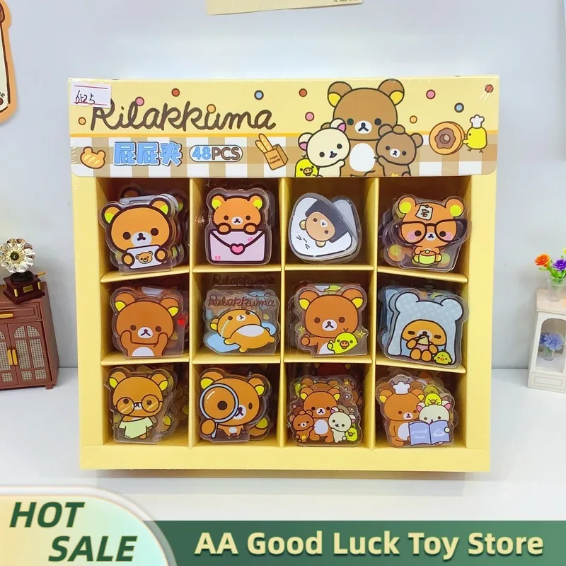 48pcs Japanese Rilakkuma Acrylic PP Clip Decorative Gifts Stationery Sealing Clip Sticky Notes Clip Students Cute Little Goods
48pcs Japanese Rilakkuma Acrylic PP Clip Decorative Gifts Stationery Sealing Clip Sticky Notes Clip Students Cute Little Goods